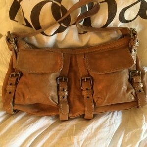 Cute rich camel tan color leather handbag